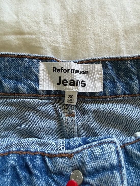 Reformation Denim - Reformation Cary High Rise Slouchy Wide Leg Cropped Jeans- Colorado